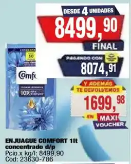 Maxiconsumo Comfort enjuague concentrado oferta