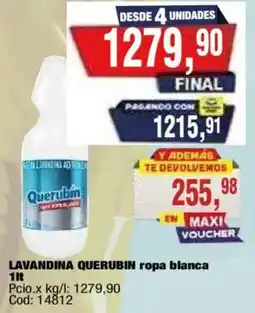 Maxiconsumo Querubin lavandina ropa blanca oferta