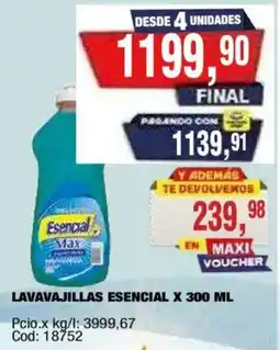 Maxiconsumo Esencial lavavajillas oferta