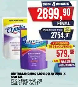 Maxiconsumo Ayudin quitamanchas liquido oferta