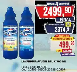 Maxiconsumo Ayudin lavandina gel oferta