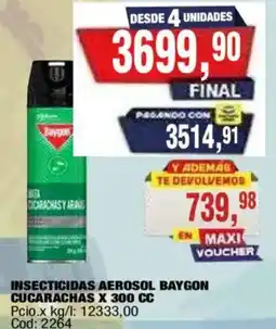 Maxiconsumo Baygon insecticidas aerosol oferta