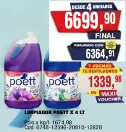 Maxiconsumo Poett limpiador oferta