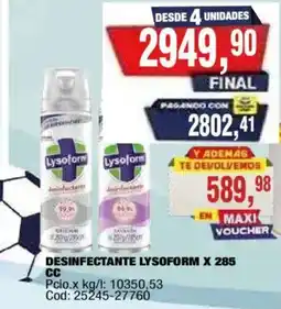 Maxiconsumo Lysoform desinfectante oferta
