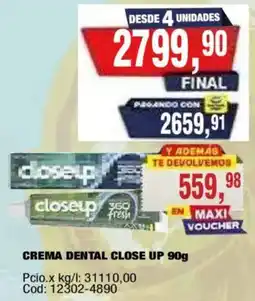 Maxiconsumo Closeup crema dental 360 fresh oferta