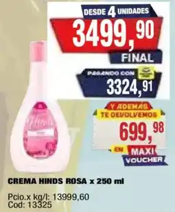 Maxiconsumo Hinds crema rosa oferta