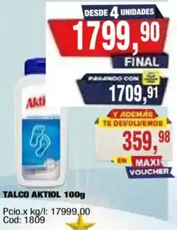 Maxiconsumo Aktiol talco 100g oferta