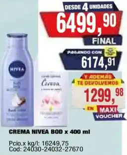Maxiconsumo Nivea crema bod oferta