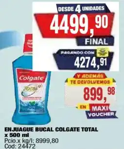 Maxiconsumo Colgate enjuague bucal total oferta