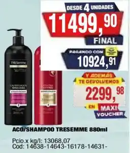 Maxiconsumo Tresemme aco/shampoo oferta