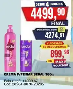 Maxiconsumo Sedal crema p/peinar oferta