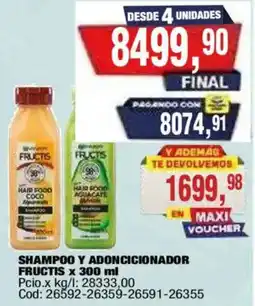 Maxiconsumo Fructis shampoo y adoncionador oferta