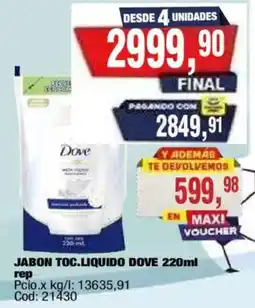 Maxiconsumo Dove jabon toc.liquido oferta