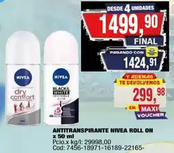 Maxiconsumo Nivea antitranspirante roll on oferta