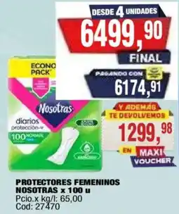 Maxiconsumo Nosotras protectores femeninos oferta