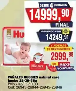 Maxiconsumo Huggies pañales natural care oferta