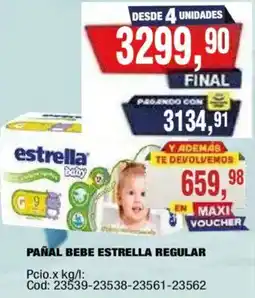 Maxiconsumo Estrella baby pañal bebe estrella regular oferta