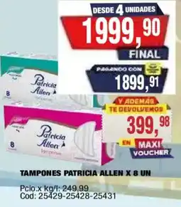 Maxiconsumo PatriciAllen tampones oferta