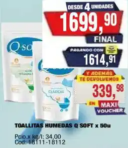 Maxiconsumo Q soft toallitas humedas oferta