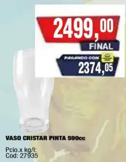 Maxiconsumo Cristar vaso pinta oferta