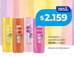 Supermayorista Vital Sedal - shampoo y acondicionador oferta