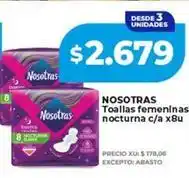 Supermayorista Vital Nosotras - toallas femeninas nocturna oferta