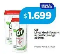Supermayorista Vital Cif - limp desinfectante superficies d/p oferta