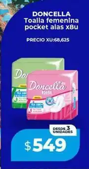 Supermayorista Vital Doncella - toalla femenina pocket alas oferta