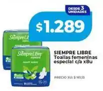Supermayorista Vital Siempre libre - toallas femeninas especial oferta