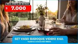 Supermayorista Vital Vaso baroque vidrio x4u oferta