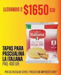 Supermercados Vea La italiana tapas para pascualina hojaldre oferta