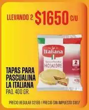 Supermercados Vea La italiana - tapas para pascualina hojaldre oferta