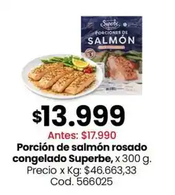 Coto Superbe porciones de salmón oferta