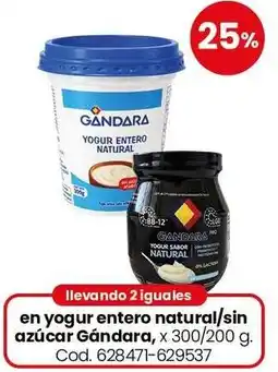 Coto Gandara yogur entero natural/sin azúcar oferta