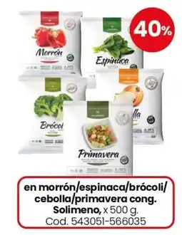 Coto Solimeno morrón/espina ca/brócoli/cebolla/primavera cong. oferta
