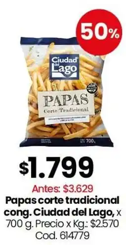 Coto Ciudad del Lago papas corte tradicional oferta