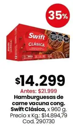 Coto Swift hamburguesas de carne vacuna cong. oferta