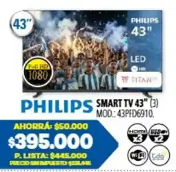 Casa del Audio Philips smart tv 43" oferta