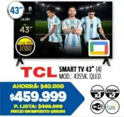 Casa del Audio Tcl smart tv 43" oferta