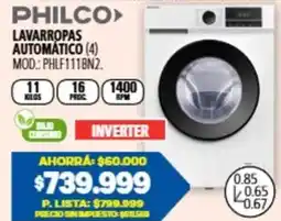 Casa del Audio Philco lavarropas automático oferta