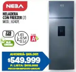 Casa del Audio Neba heladera con freezer oferta