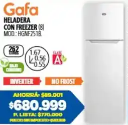 Casa del Audio Gafa heladera con freezer oferta