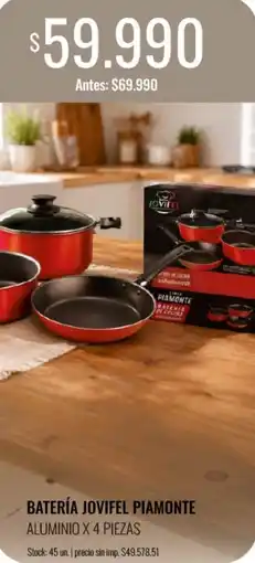 Supermercados Tadicor Batería jovifel piamonte aluminio oferta