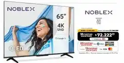 Cooperativa Obrera Noblex TV 65 pulgadas 4k UHD QLED oferta