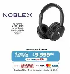 Cooperativa Obrera Noblex auriculares inalambricos oferta