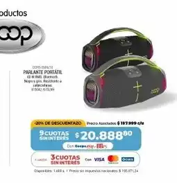 Cooperativa Obrera Cop parlante portátil oferta
