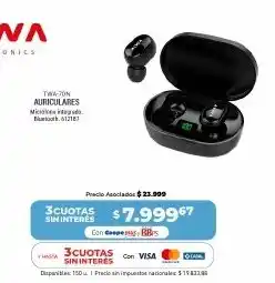 Cooperativa Obrera Aiwa auriculares oferta