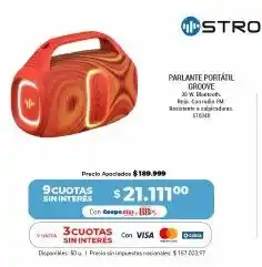 Cooperativa Obrera Strato parlante portátil groove oferta