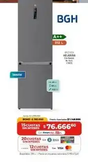 Cooperativa Obrera Bgh refrigerador oferta