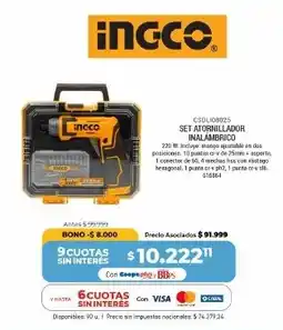 Cooperativa Obrera Ingco set atornillador inalambrico oferta